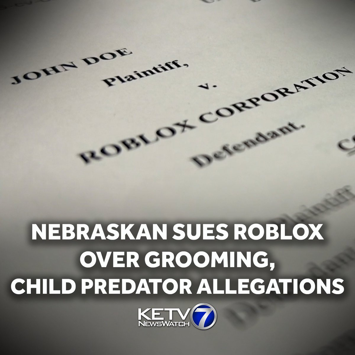 A Nebraskan alleges Roblox is a safe haven for sexual predators and pedophiles "who use the unreasonably dangerous and negligently designed app to gain access to and prey upon thousands of unsuspecting minors," according to the lawsuit. <a href="/BillSchammert/">Bill Schammert</a>: ketv.com/article/nebras…