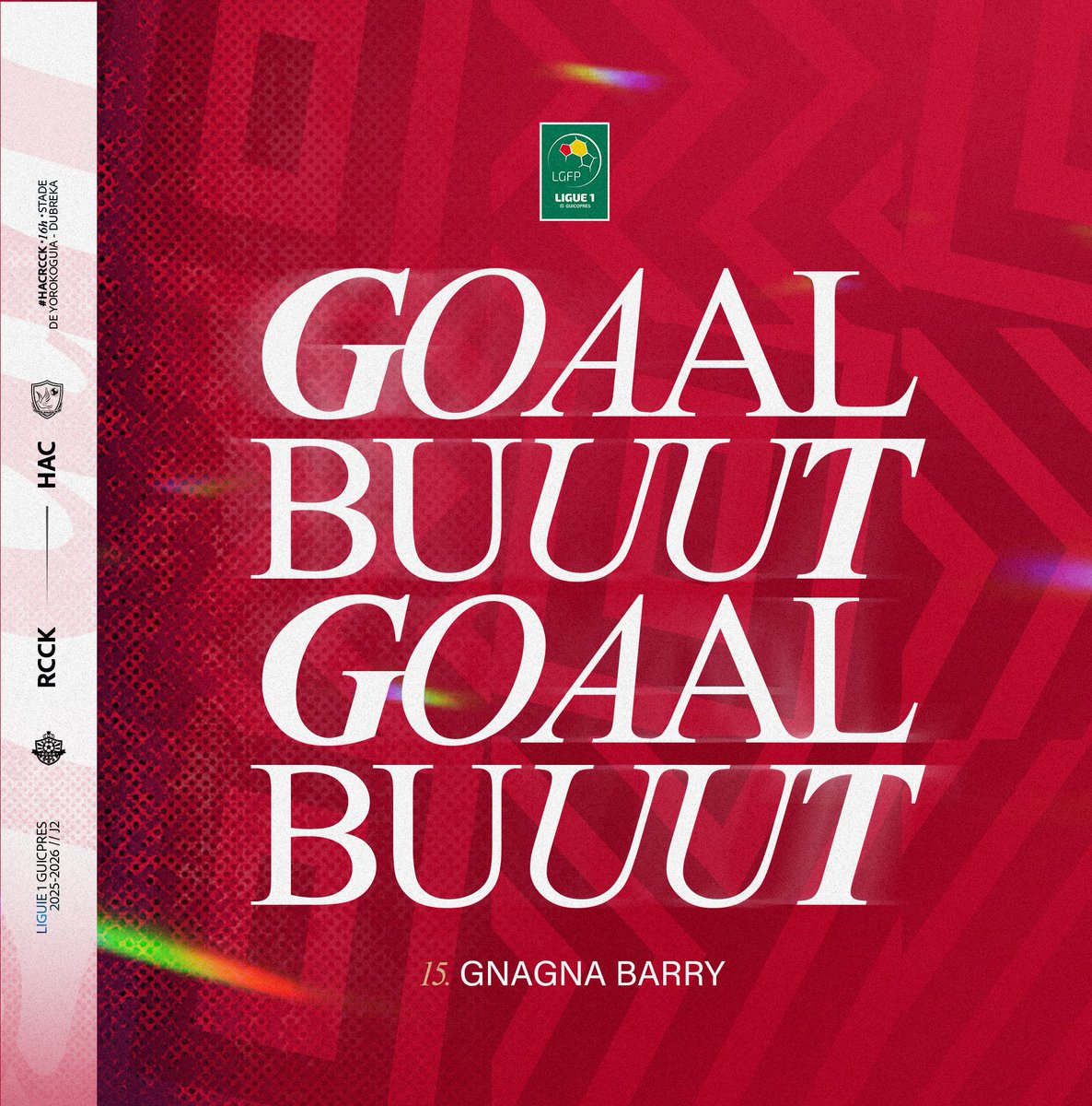HACofficiel's tweet image. ⏱34 ’➤ BUT 
Yakhouba Gnagna Barry ouvre le score pour le HAC 
Score [1-0] 

#PanAfricanTeam #ASMHAC #J1 #Ligue1Guicopres