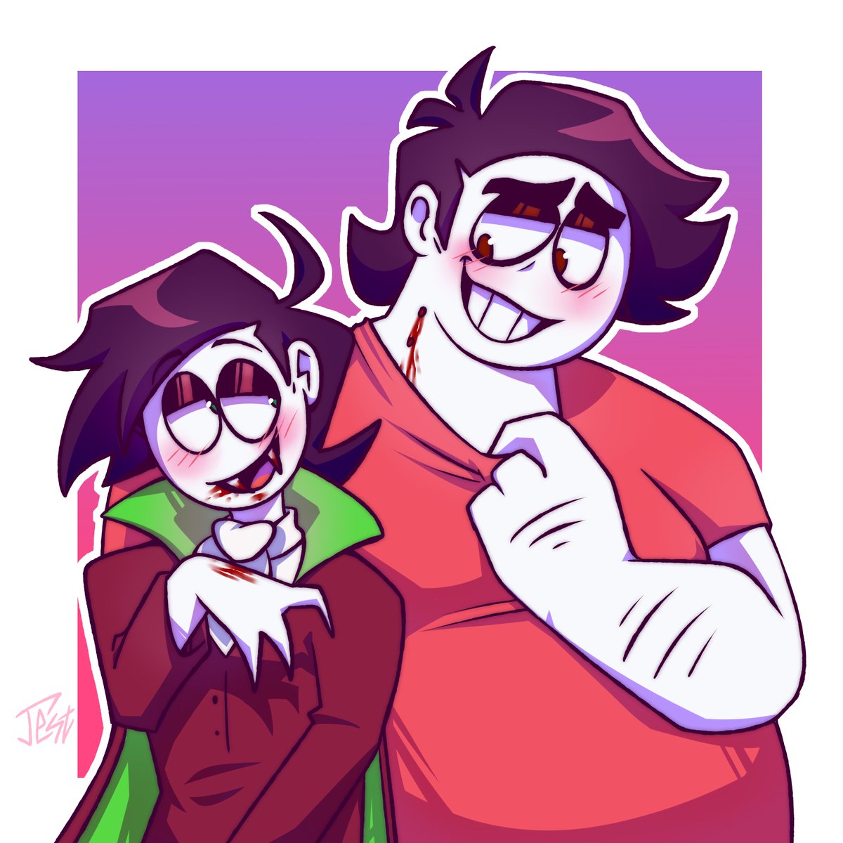 GillJest's tweet image. Here it is 

#spookymonth #bobvelseb #streber #sweetmeat