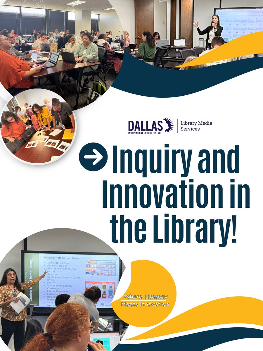 DISD_Libraries's tweet image. Library Services continues to advance our mission to lead with impact, spark imagination, and build lifelong readers through inquiry, innovation, and literacy—powered by AI integration, coding, digital learning, and data-driven practices that prepare students for a future of…