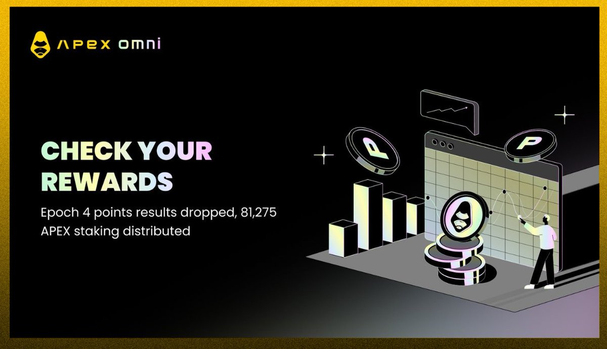 rodrigomcrypto's tweet photo. Apex fam 🦍

Rewards just hit the dashboard and we’re eating good this week! 

81,275 $APEX distributed in Epoch 4  the grind is paying off heavy.

Go check your dashboard and see where you landed 
👉 https://t.co/MnPC5l8UmZ

Big thanks to the @OfficialApeXdex team for keeping it transparent and consistent every week.

7 weeks left in Season 1… time to keep apeing harder 🦍
