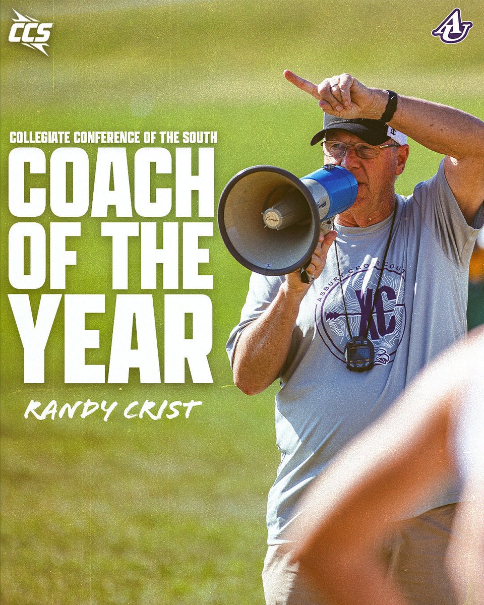 CCS Coach of the Year🙌🏼

Asbury XC Head Coach Randy Crist is named the @ccofsouth women’s xc Coach of the Year for the second consecutive year‼️

🗒️➡️ asburyeagles.com/news/2025/11/3…