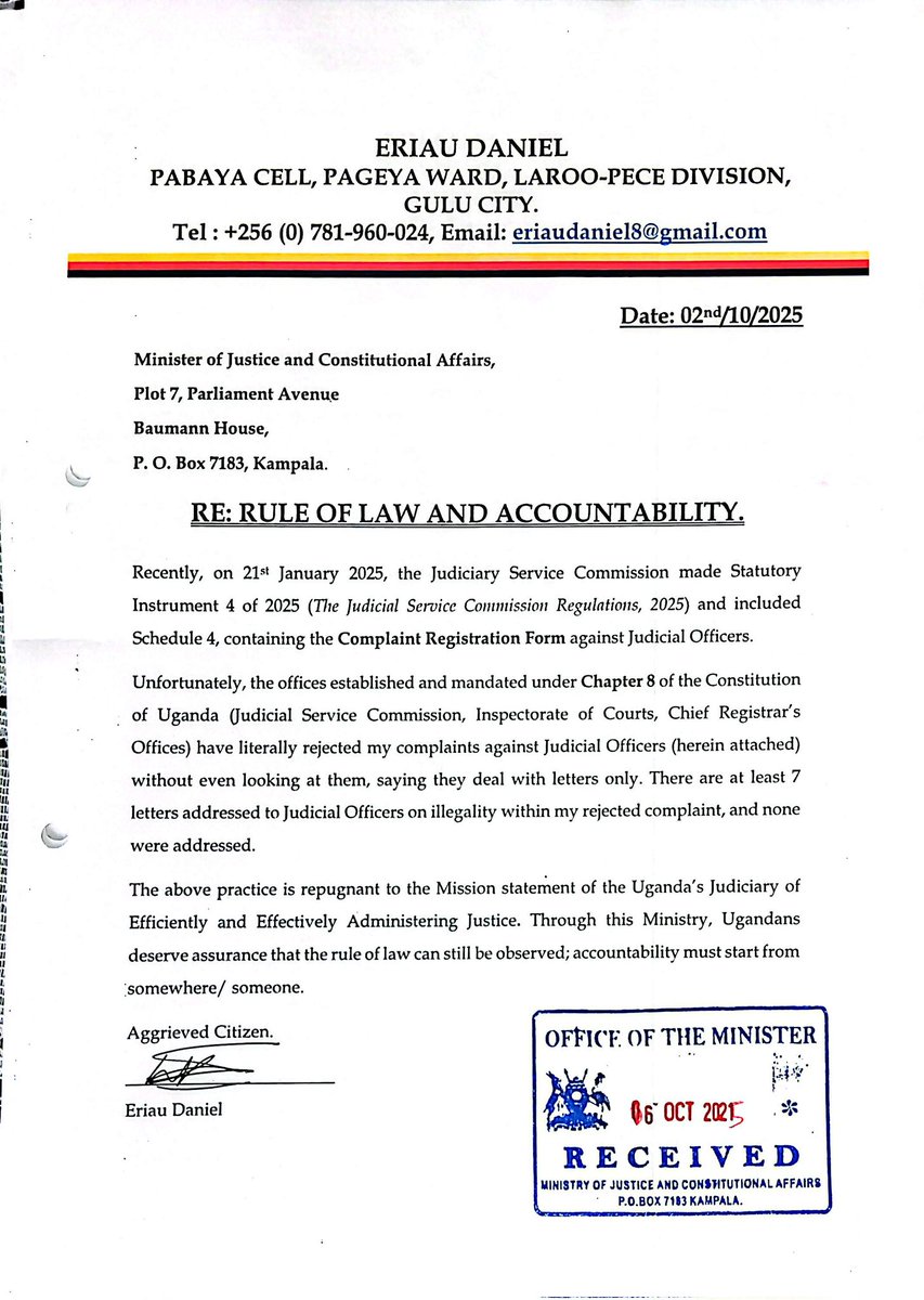 DanielEriau's tweet photo. @elisonk I am a Self-represented litigant, my  rights to fair hearing, copy of court ruling, etc, are deliberately not observed by court. I am currently facing alot of threats yet JSC, etc, declined to receive &amp; process my complaints. Any help to be heard on merits is highly welcomed. https://t.co/Xr60Se2Nh4