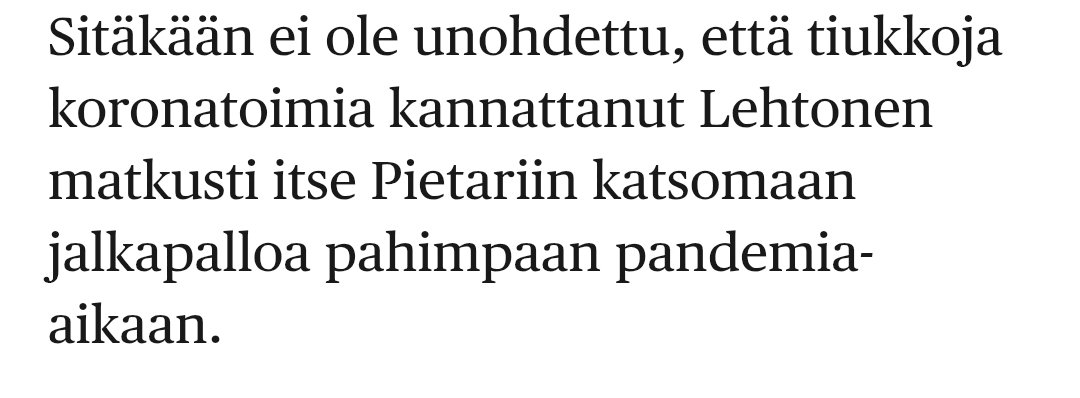 TPriha's tweet photo. @OttoMeri En ole eri mieltä, mutta Lassella itsellään on usein ollut vähän eri säännöt kuin muilla. https://t.co/BOyoW9AxVv