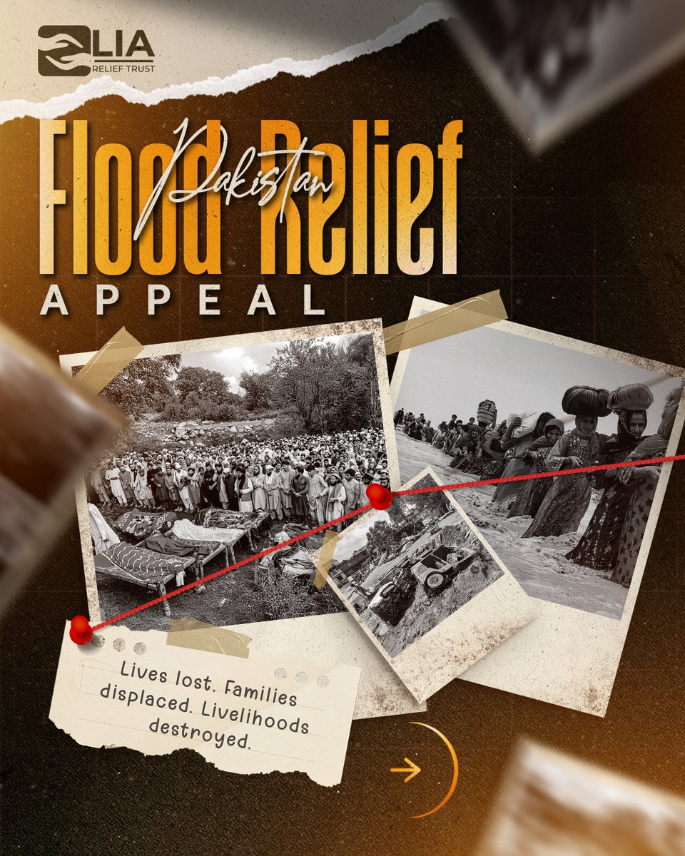 LIAReliefTrust's tweet image. Pakistan Flood Relief Appeal

From the mountains of Gilgit-Baltistan to the plains of Sindh, floods have swept away homes, crops, and lives.  Help rebuild lives. 
Donate today.
liarelieftrust.org/appeals/pakist…

#LIAReliefTrust #PakistanFlood #PakistanFloods2025 #sadaqah #help