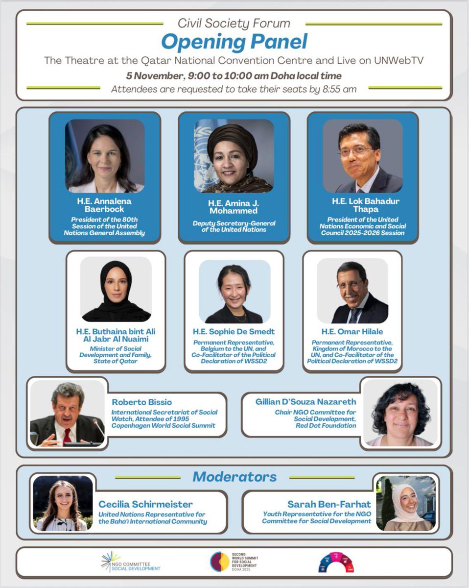 TheSafecityApp's tweet image. From local action to global impact 🌍

@GillianJDSouza represents @TheSafecityApp at the Second World Summit for Social Development in Doha — in her role as Chair of the @NGOCSocD. 

Watch the opening panel: webtv.un.org/en/asset/k1g/k…

A room full of big advocacy energy✨ 

#WSSD2