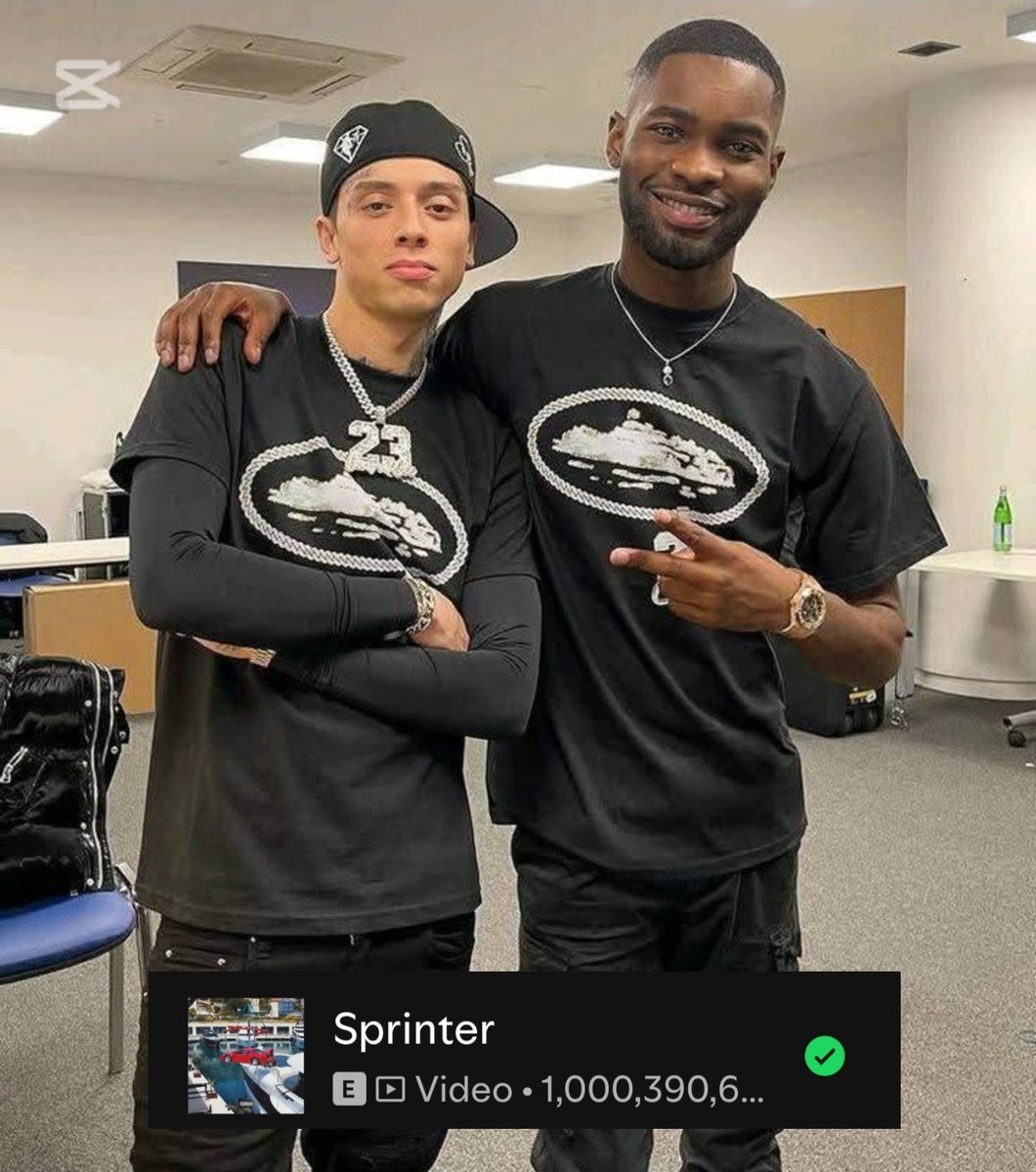 Dave &amp; Central Cee "Sprinter" has surpassed 1 Billion organic streams on Spotify. 📈🤯🔥
