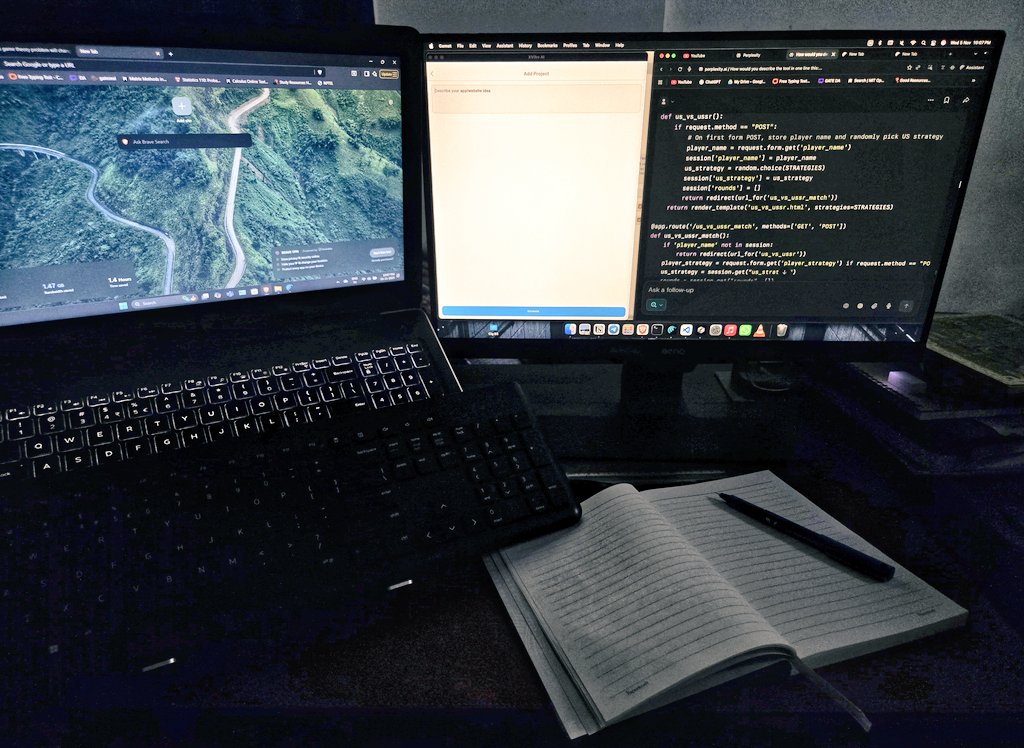 herooffjustice's tweet image. Day 80 - Becoming an AI/ML God

&amp;gt; Linear Algebra: Revision - fields and system of equations, transformations.

&amp;gt; Machine Learning: Short notes - Gradient, differentiation of Loss Function.

&amp;gt; Game Theory: testing different scenarios for prisoner&apos;s dilemma in mixed strategies.