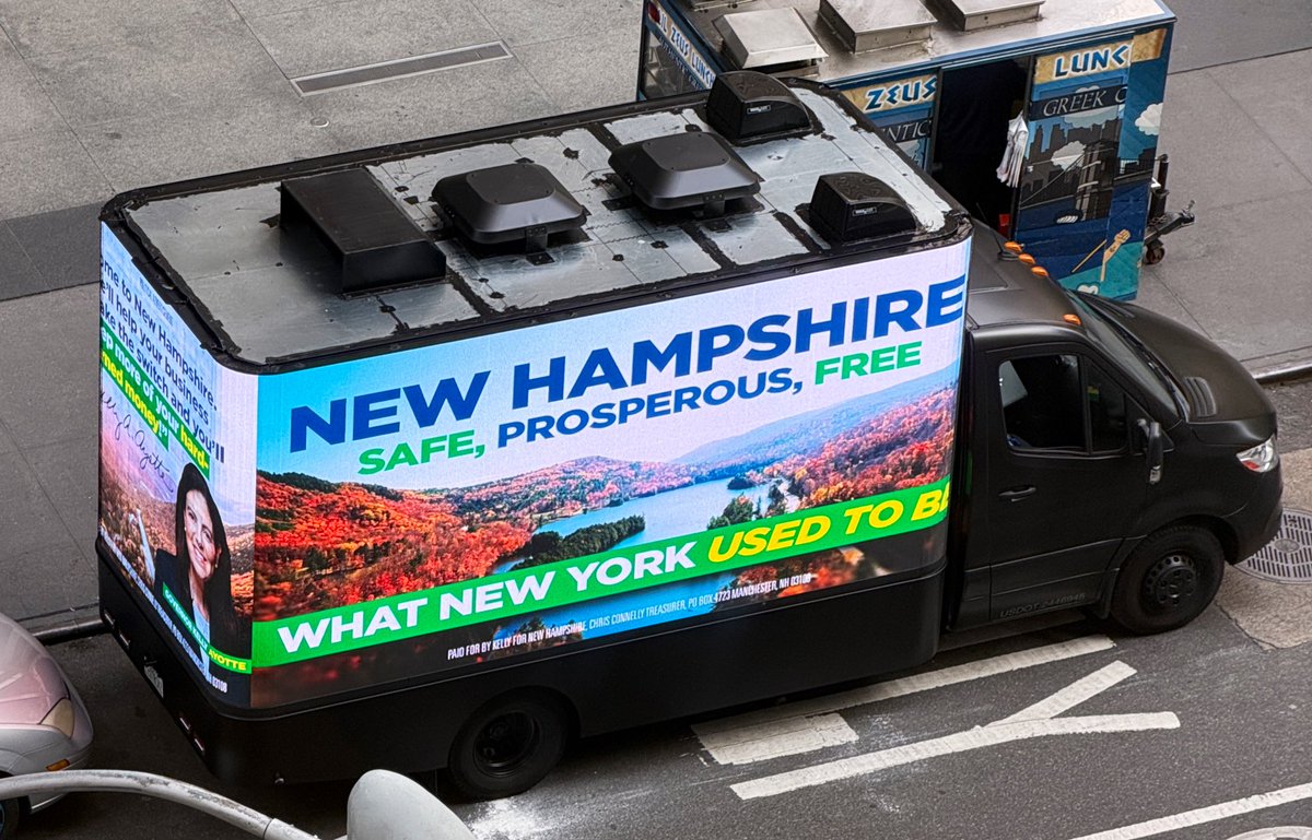 firstadopter's tweet photo. New Hampshire advertising in NYC after Mamdani victory https://t.co/v4P53whRii
