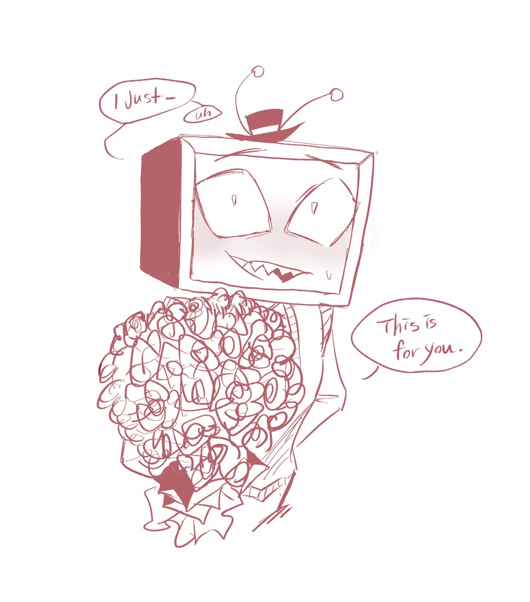 valkwang1216's tweet photo. Val’s memory of him

(I think Vox would have a different head by the time he met Val, but those head is so cute I just had to draw😔💕)
#HazbinHotelVox #StaticMoth #HazbinHotelValentino #Voxval https://t.co/pxhDnG9JsR