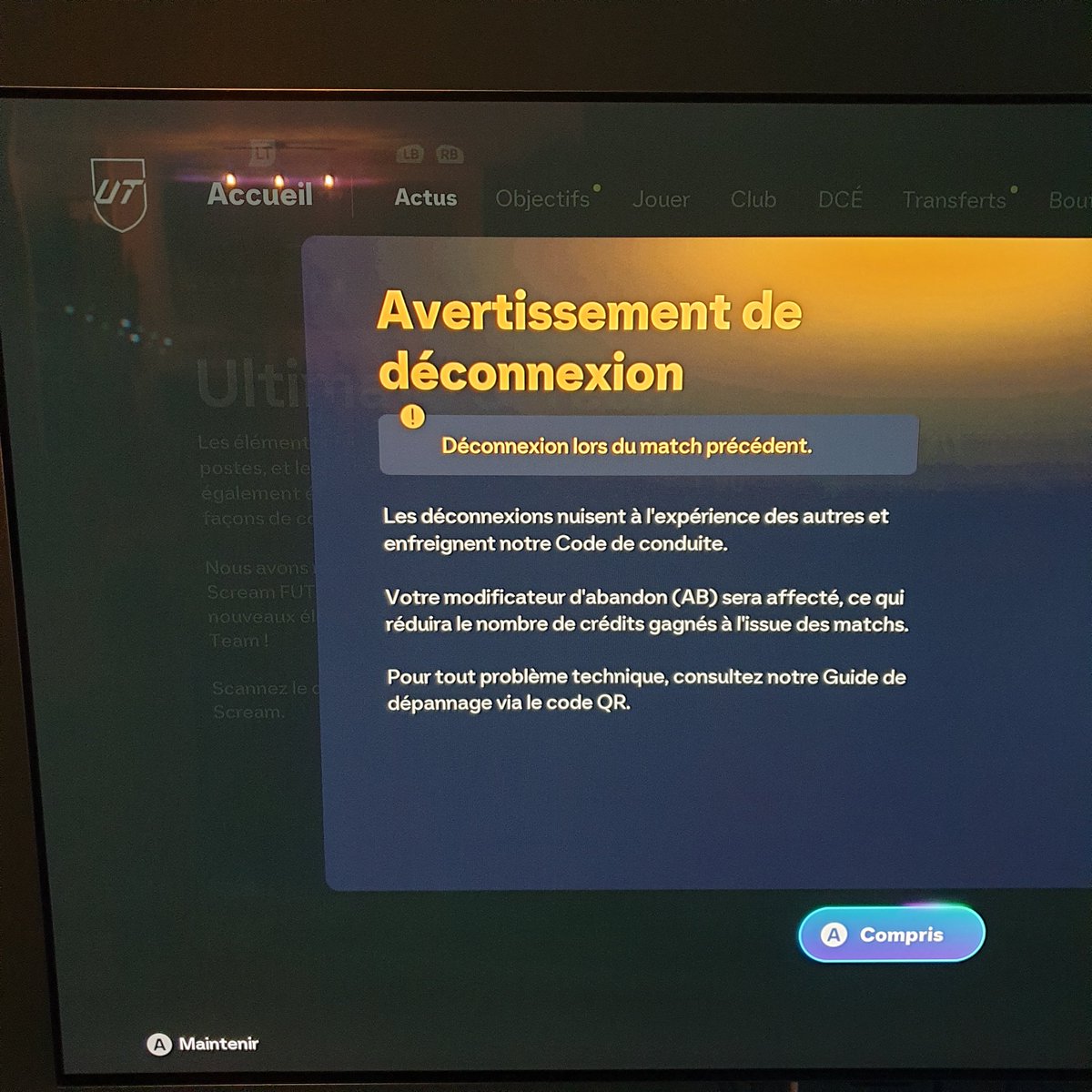 YNeadson's tweet photo. @EASFCDirect Still getting disconnected E-V-E-R-Y time I launch my first game in the WC cup. Still getting a DC warning, even if the mistake comes from you EA. That's nonsense ! I think you received my bank transfer when I pre-ordered FC 26, so act accordingly and deliver a proper product... https://t.co/URhp0CAmfz