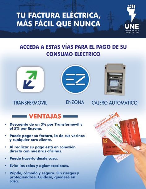 Desde la comodidad de su hogar pague su factura  de la electricidad, de forma  ágil y segura. #EtecsaTeAcompaña