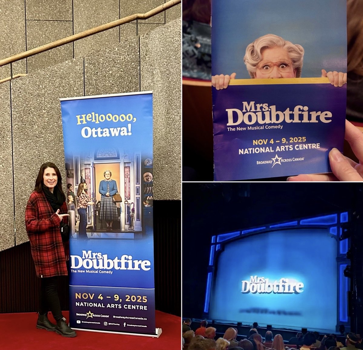 KatherineDines's tweet photo. Anyone else checking out @BACTouring’s performance of Mrs. Doubtfire @CanadasNAC 🎭 

Opening night was so fun! Lots of snort laughs for the whole family. 

Loved the relatable updates for stage. 

Nov 4-9! 

#Ottawa #bacdoubtfire #bactouring https://t.co/SdQGFzh87d