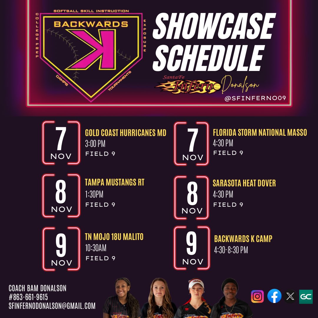 Looking forward to <a href="/BackwardsKJax/">Backwards K Softball</a> 
<a href="/FeNowling/">Santa Fe Inferno-Nowling</a> <a href="/MadisonB2027_/">Madison Bergeron</a> <a href="/BellaBenton2028/">Isabella Benton</a> <a href="/BRIGITTEVA67589/">Brigitte Valdera 2028</a> <a href="/ReeseR2028/">Reese Randall</a> <a href="/sydneydavis2027/">Sydney Davis</a> <a href="/BeritAcker2027/">Berit Acker</a> <a href="/johnson_niamah/">Niamah Johnson</a> <a href="/PaitynDonalson/">Paityn Donalson</a> <a href="/JessilynVera18/">Jessilyn Vera - JessilynVera2027@yahoo.com</a> <a href="/kyliediaz2029/">Kylie Diaz</a> <a href="/emmaline_vb89/">Emmaline Van Beck</a> <a href="/samantha_otano3/">Samantha Otano</a> <a href="/CamilaDiaz2411/">Camila Diaz 🎓Class of 2029🇻🇪🇺🇸</a>