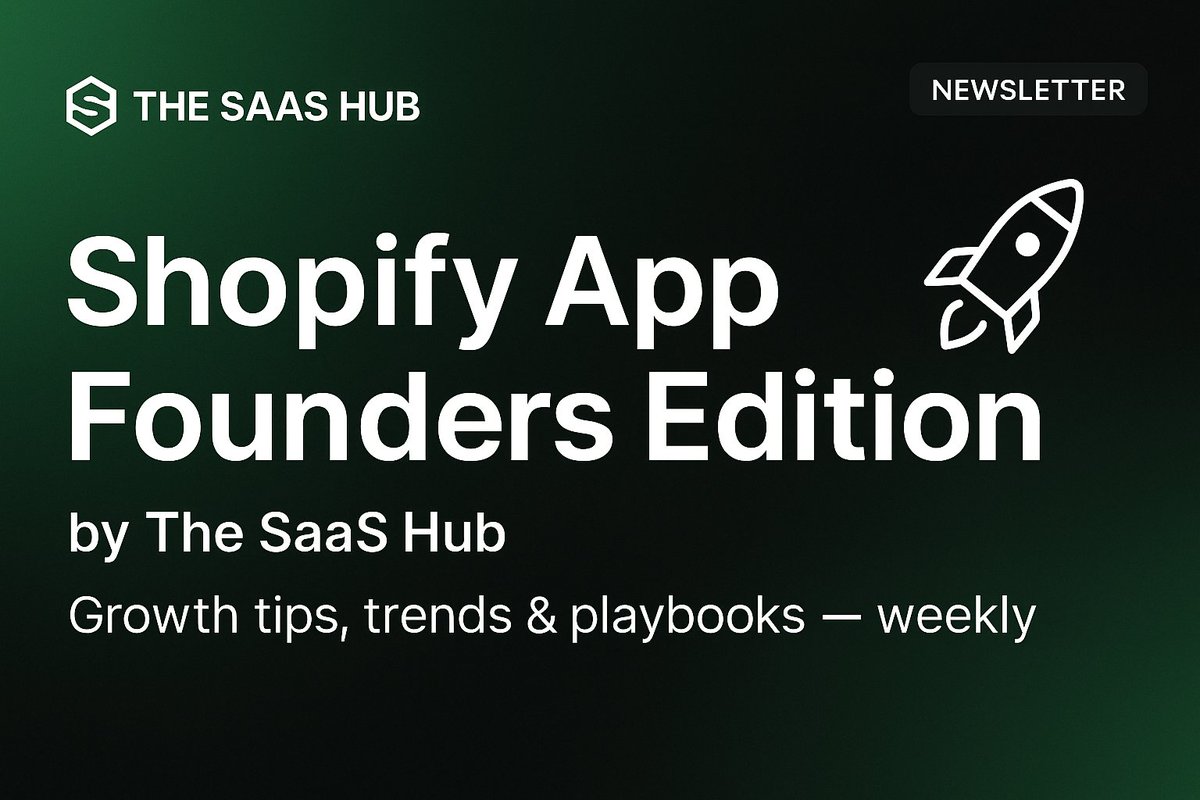 uvkewate's tweet image. Shopify Founders Edition – Issue #1
drops in 50 minutes.

Inside:
✅ A checklist to increase your chances of getting recommended by Shopify Sidekick

If you’re building a Shopify app, this isn’t just a newsletter.

It’s distribution strategy. Delivered.

#Shopify #ShopifyApps…