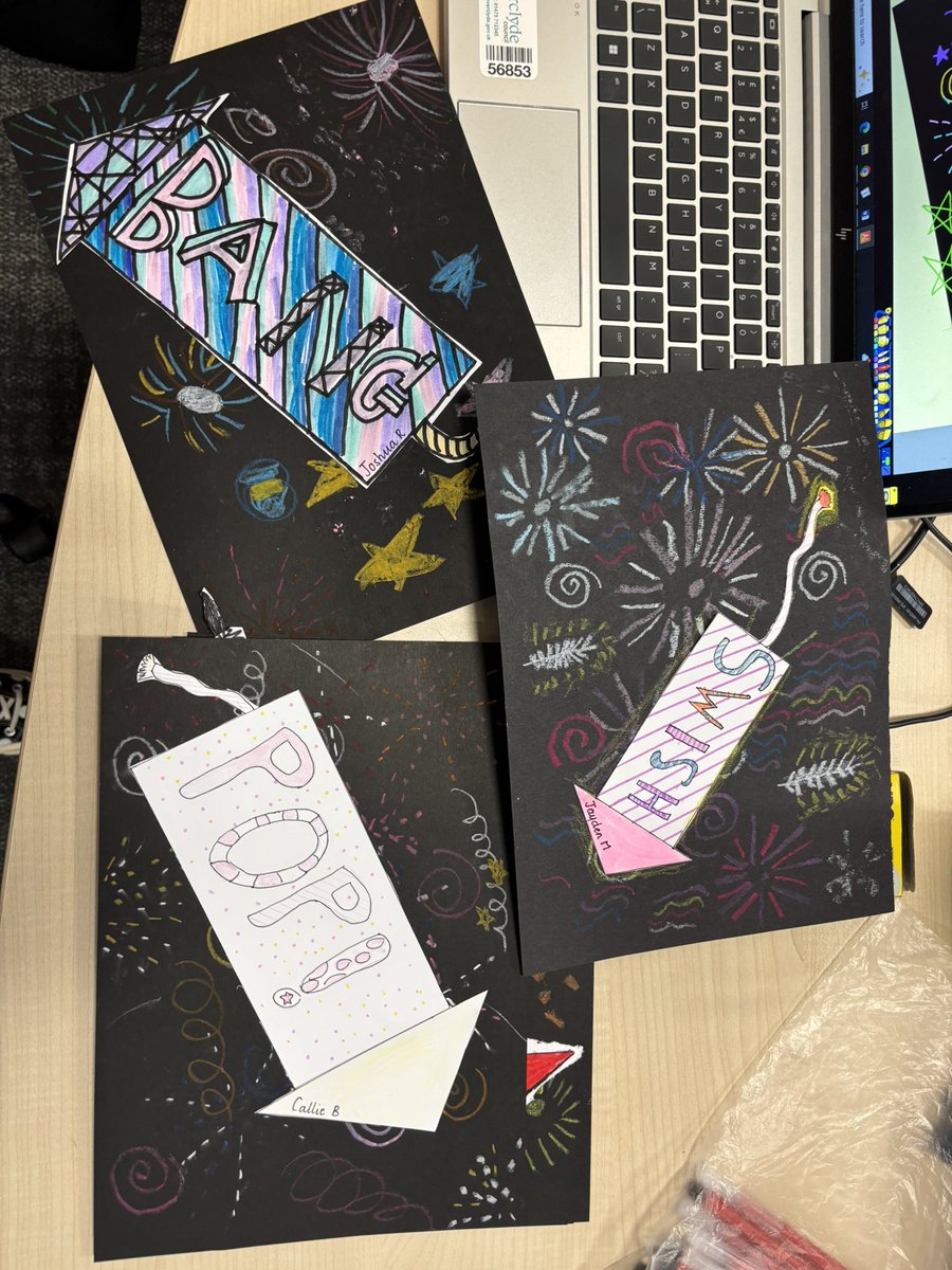 This afternoon, we linked social studies to literacy and art! 

After learning about the history of Bonfire Night, we recapped onomatopoeia and explored the sounds we might hear on the 5th of November! 

We then brought our learning together into a colourful display 🧨🎆