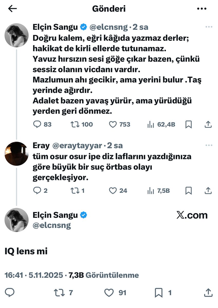 VAlkilic's tweet photo. Elçin Sangu hanım, IQ kullanılarak yanıtlanması adına birkaç soruyu aşağıda dikkatinize sunuyorum. 

Yanıtlamak sizin takdirinizde olmakla beraber en azından kamuoyu,müvekkil Birsen Altuntaş ile alakalı satırlarınıza yansıtmadıklarınızdan da haberdar olmuş olur.

@birsenaltuntas1 https://t.co/45SB2JeoQy