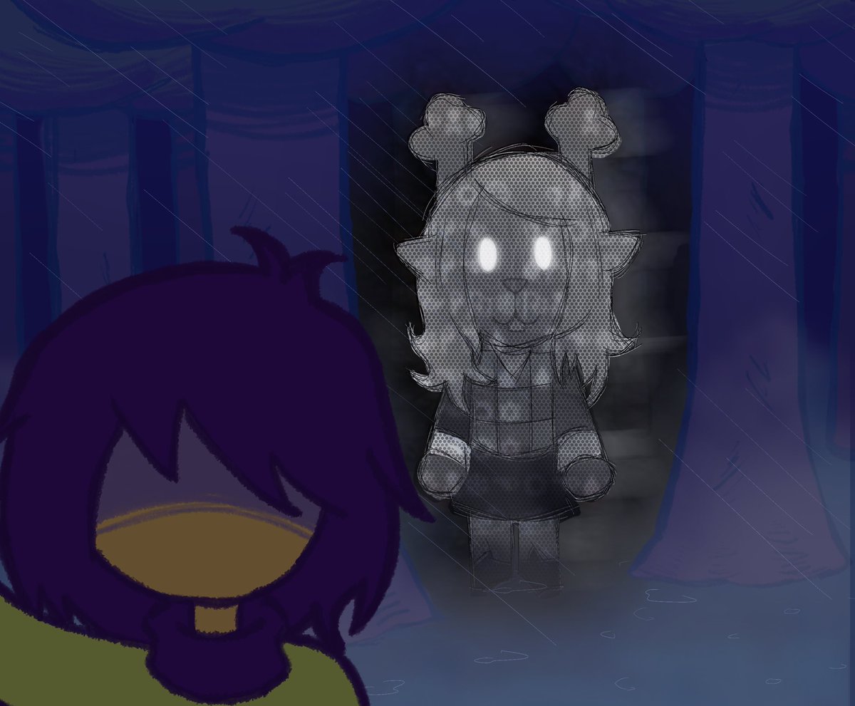 FunGangLeader's tweet image. Found Noelle hanging out alone in the forest at night. That’s odd 🤣 #Lol #Weirdo