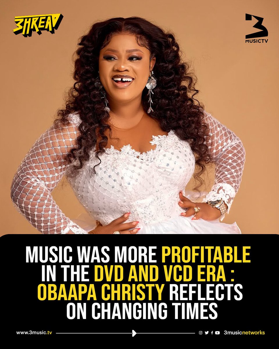 3musicnetworks's tweet image. 🚨📰: Music Was More Profitable in the DVD and VCD Era: Obaapa Christy Reflects on Changing Times

Link To Full Story Here🔗:  3music.tv/section/news/a…

#3Hread