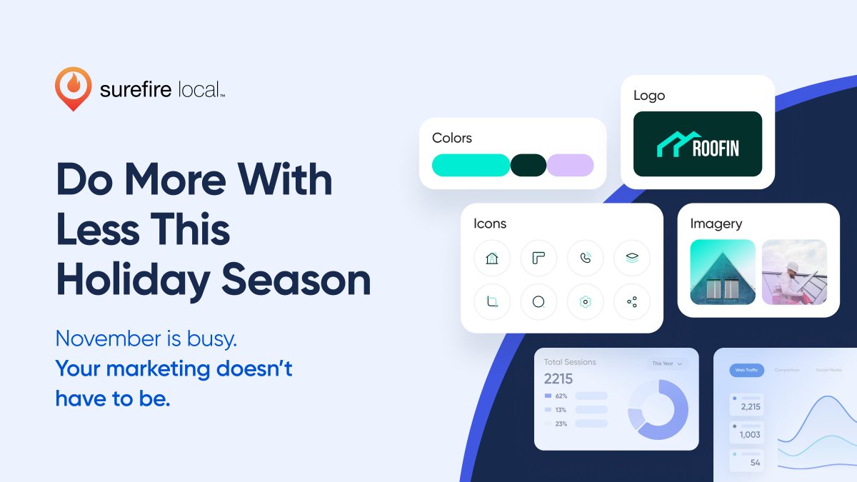 SurefireLocal's tweet image. November is busy. Staff, customers, promotions—it’s a lot.

But your marketing doesn’t have to be.

See how to simplify it before the holiday rush: surefirelocal.com/software/platf…