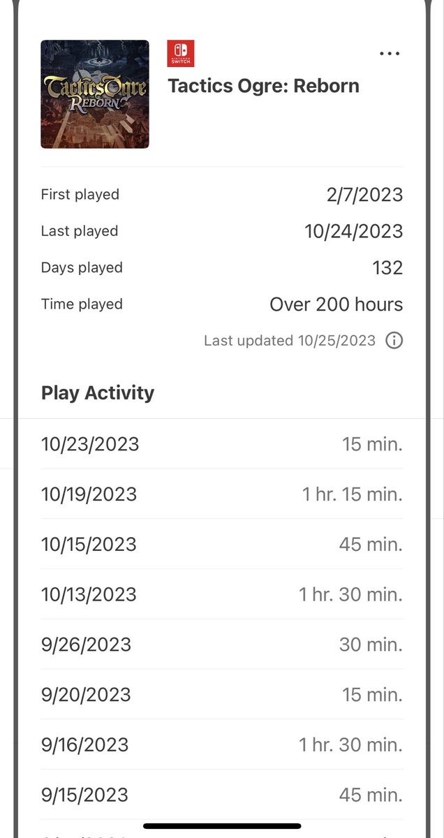 The new Nintendo Store app tells you gameplay history on your Switch. It’s pretty scary stuff. #NintendoSwitch