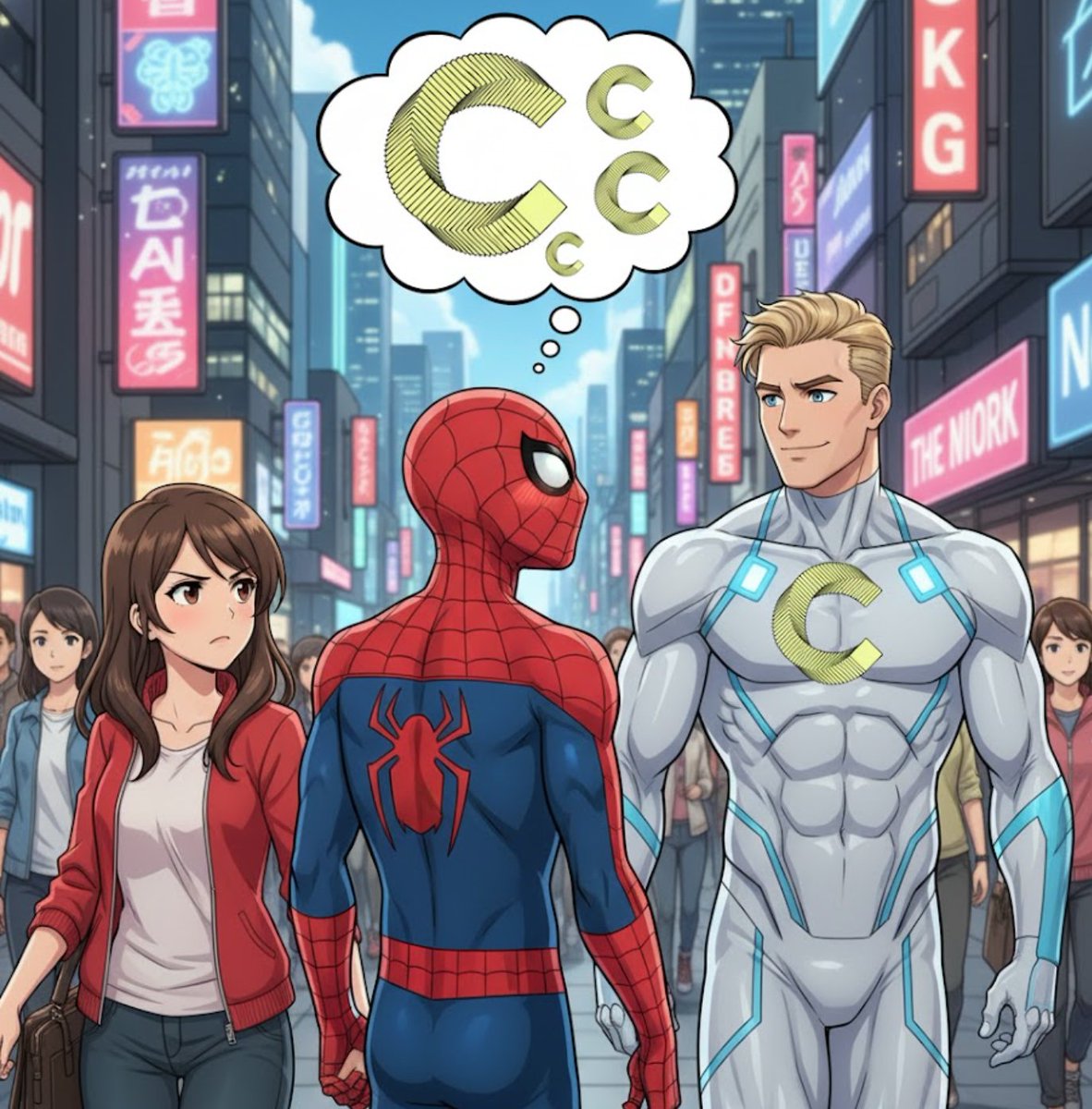 Mary Jane: Who are you looking at ?
Spider-Man: It looks like I've found the one I've wanted all along.
Canton - Man : Just smile 🙂
<a href="/CantonNetwork/">Canton Network</a>  #CantonMemeContest