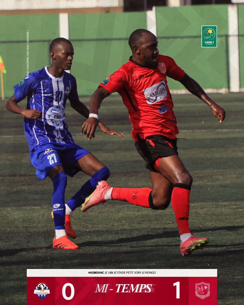 HACofficiel's tweet image. ⏸️ Mi-temps au stade petit Sory
Nos Matamkas mènent 0️⃣ - 1️⃣ grâce à une première période solide 💪

#PanAfricanTeam #ASMHAC #J1 #Ligue1Guicopres