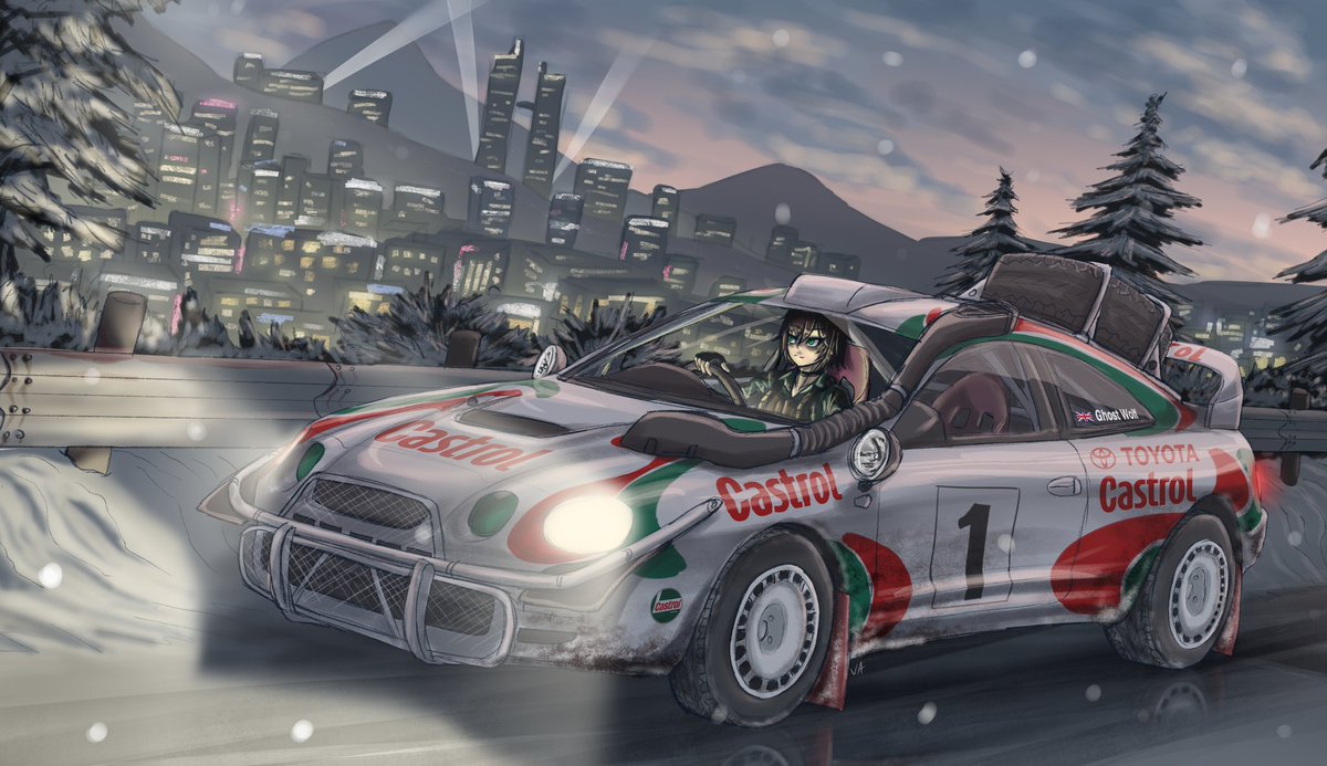 ...A Beast prowling in a city that refuses to rest...
Commissioned by <a href="/Ghost_Majestic/">Ghost_Wolf</a> 
Thank you for the opportunity! It was fun! 

#Commission #Rally #illustration #racecar #toyotagazooracing