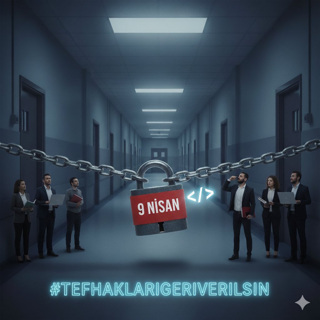 #TEFMağduriyetineSon
#TEFHaklarıGeriVerilsin <a href="/Yusuf__Tekin/">Yusuf Tekin</a>  <a href="/CihadDemirli/">Cihad Demirli</a> <a href="/cftcblnt/">Bülent ÇİFTCİ</a> <a href="/B_i_T_E_D/">Bilişim Teknik Eğitimcileri Derneği</a> <a href="/TEFBilisim/">Teknik Eğitim Bilişim Öğretmenleri</a>
