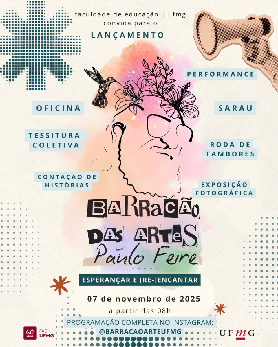 ✨FaE/UFMG lança o Barracão das Artes Paulo Freire: ufmg.br/proex/noticia/…

#ExtensaoUFMG