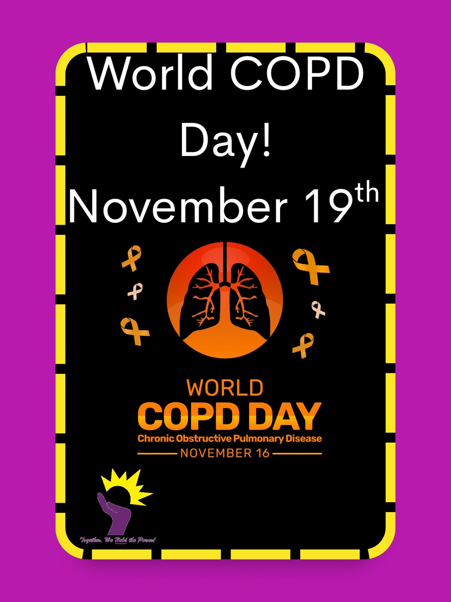 November 19th is World COPD Day! 
#copd #copdawareness #worldcopdday