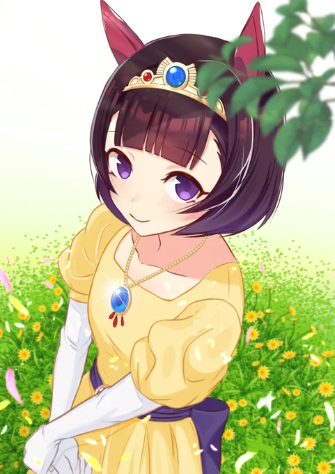 フラワーってローラ姫のドレス似合うんじゃね?と思って描いた #ウマ娘