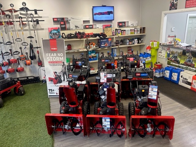 Snow is on its way - forecasted for this weekend! Get ahead of the rush and "drift" in to <a href="/TollSmallEngine/">TollSmallEngines</a> with your snow equipment and get it all tuned up and read to "blow"!
Time for a new blower - we have a wide selection of Toro gas + battery blowers up to $450 off for Nov!