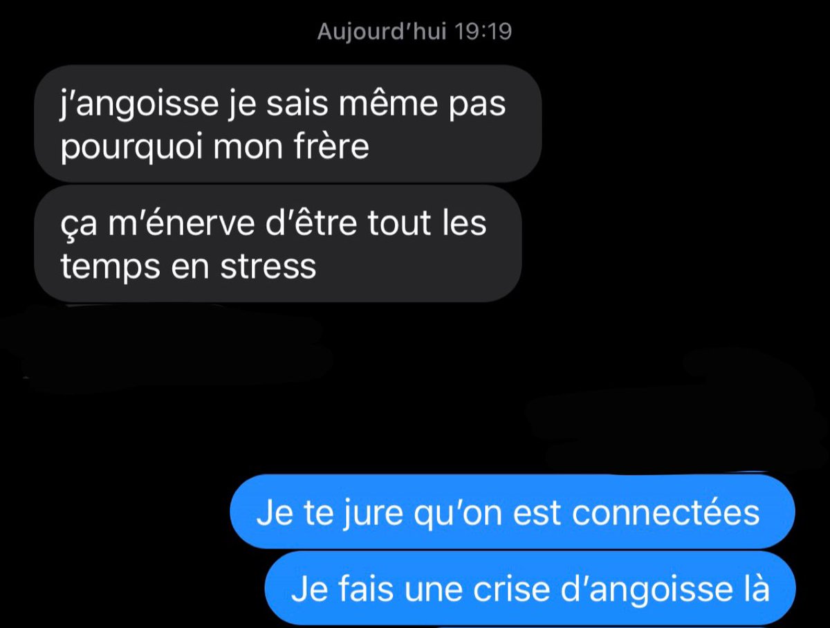 La famille est tellement boostée qu’on fait des crises d’angoisse en même temps