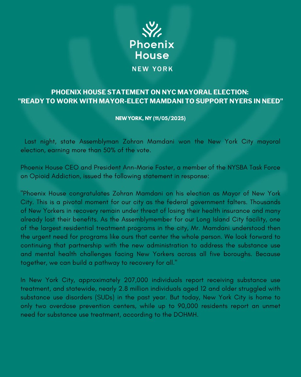 Phoenix House NY CEO & President tweet media