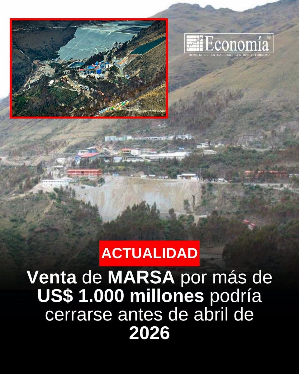 EconomiaRevista's tweet image. ⚒️🇵🇪 La venta de Minera Aurífera Retamas S.A. (MARSA), propiedad de la familia Marsano, entra en su fase final y podría concretarse antes de las Elecciones 2026. 👇👇👇

#MineríaPeruana #MARSA #Inversiones #Oro  #MercadosGlobales #Negocios #Perú

revistaeconomia.com/venta-de-marsa…