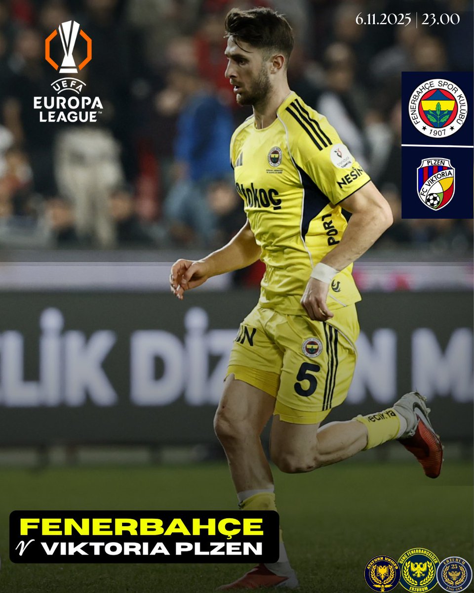 🏆 Avrupa Ligi 4.Hafta
🆚 Viktoria Plzen
🗓 6 Kasım 2025
🕗 23.00
🏟 Doosan Arena
#ErzurumLiseGFB