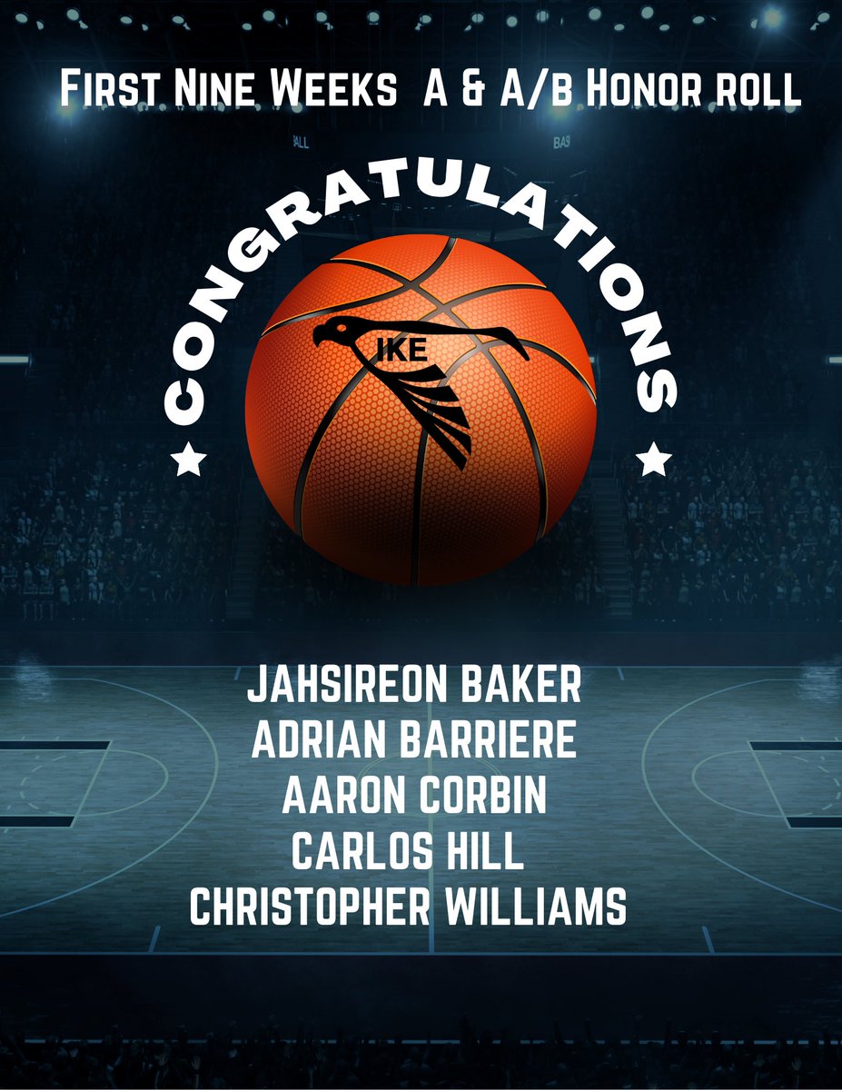 Congratulations on our student athletes who earned first nine weeks A/B honor roll!!