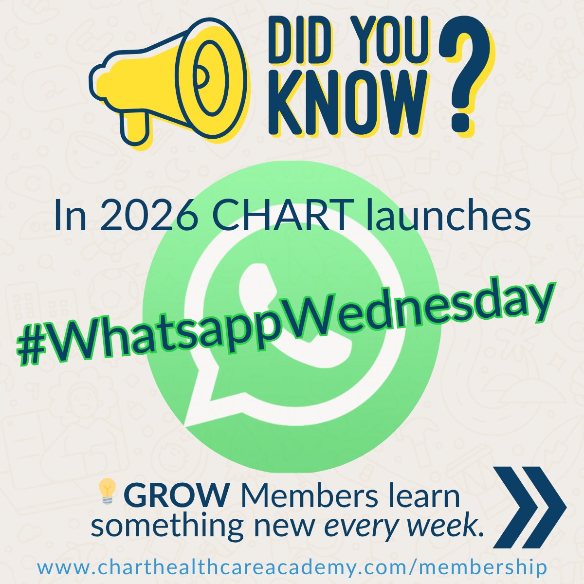 ChartAcademy's tweet image. 🟢#WhatsAppWednesday — your 2026 WEEKLY EP Q&amp;amp;A for GROW Members

🧗One step forward in your credentialing journey. 🪜

🟢Exclusive WhatsApp group + questions 🟢 rationales 🟢 resources 🟢

Join BEFORE Nov 30 → bit.ly/3sPIfKM

#CHARTpeeps #EPeep #MedTech #GROWMembership