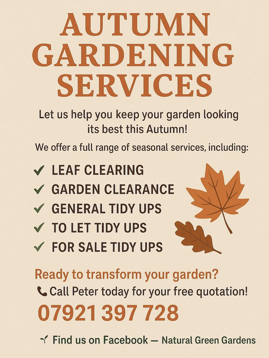 Ready to transform your garden 🍁🍁🍁
Get in touch📲 Natural Green Gardens for a free quotation today! #northleeds #adel #bramhope #guiseley #horsforth #ilkley #burleyinwharfedale #menston #rawdon #yeadon #GardenTidying #gardentidy