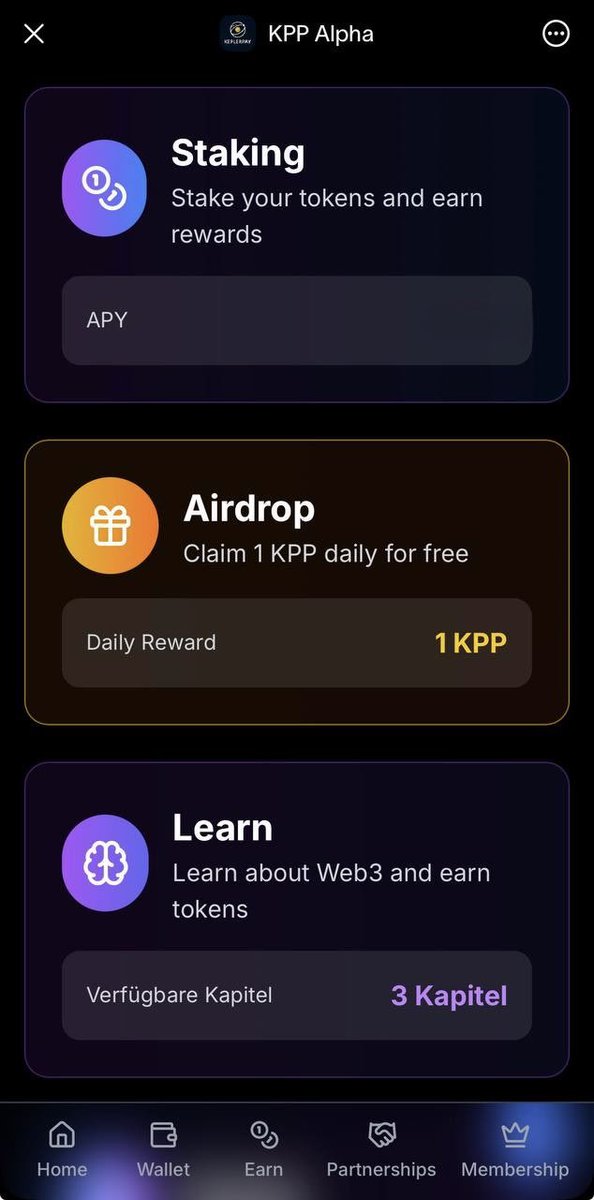 Keplerpayof's tweet image. KeplerPay App — Alpha Preview 🚀

We took the hard road.
We got betrayed.
We rebuilt everything from scratch — stronger.

Now it’s time.
The KeplerPay app is coming.

✅ Wallet
✅ Staking
✅ Daily Rewards
✅ Learn &amp;amp; Earn
✅ Membership System
…and more loading.

Target launch:…
