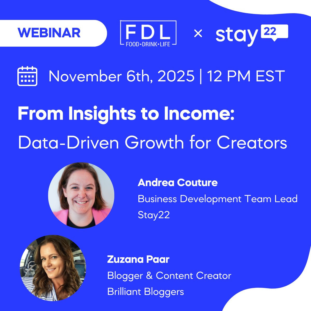 getStay22's tweet image. Join Andrea Couture and Zuzanna Paar, as they share how top creators use data to:
 • Discover what content converts
 • Pitch brands with confidence
 • Monetize smarter, not harder

📅 Tomorrow — November 6 at 12 PM EST
 👉 hubs.ly/Q03QfWhW0

#Stay22 #ContentMonetization