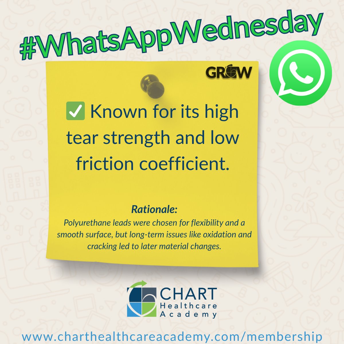 ChartAcademy's tweet image. 🟢#WhatsAppWednesday — your 2026 WEEKLY EP Q&amp;amp;A for GROW Members

🧗One step forward in your credentialing journey. 🪜

🟢Exclusive WhatsApp group + questions 🟢 rationales 🟢 resources 🟢

Join BEFORE Nov 30 → bit.ly/3sPIfKM

#CHARTpeeps #EPeep #MedTech #GROWMembership