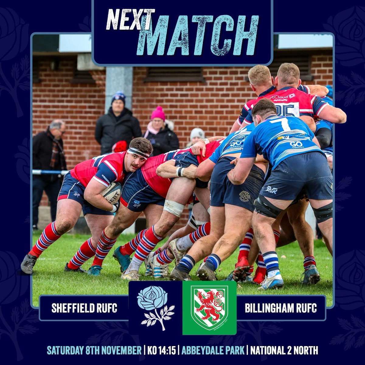 Following our hard-fought victory away at Macclesfield and a weekend off, this Saturday we're back at home as we welcome Billingham to Abbeydale!

🆚 @BillinghamRUFC
📆 Saturday 8th November
🕒 2:15pm KO
🏟 Abbeydale Park, S17 3LJ
🏆 National 2 North

#UTH @natleague_rugby