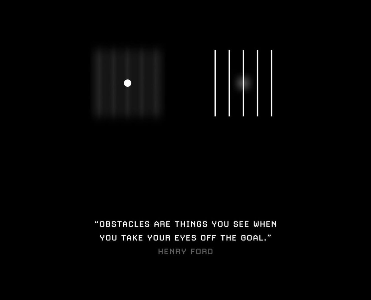 إنّما تبدو العقبات حين ينصرف نظرك عن الغاية ..