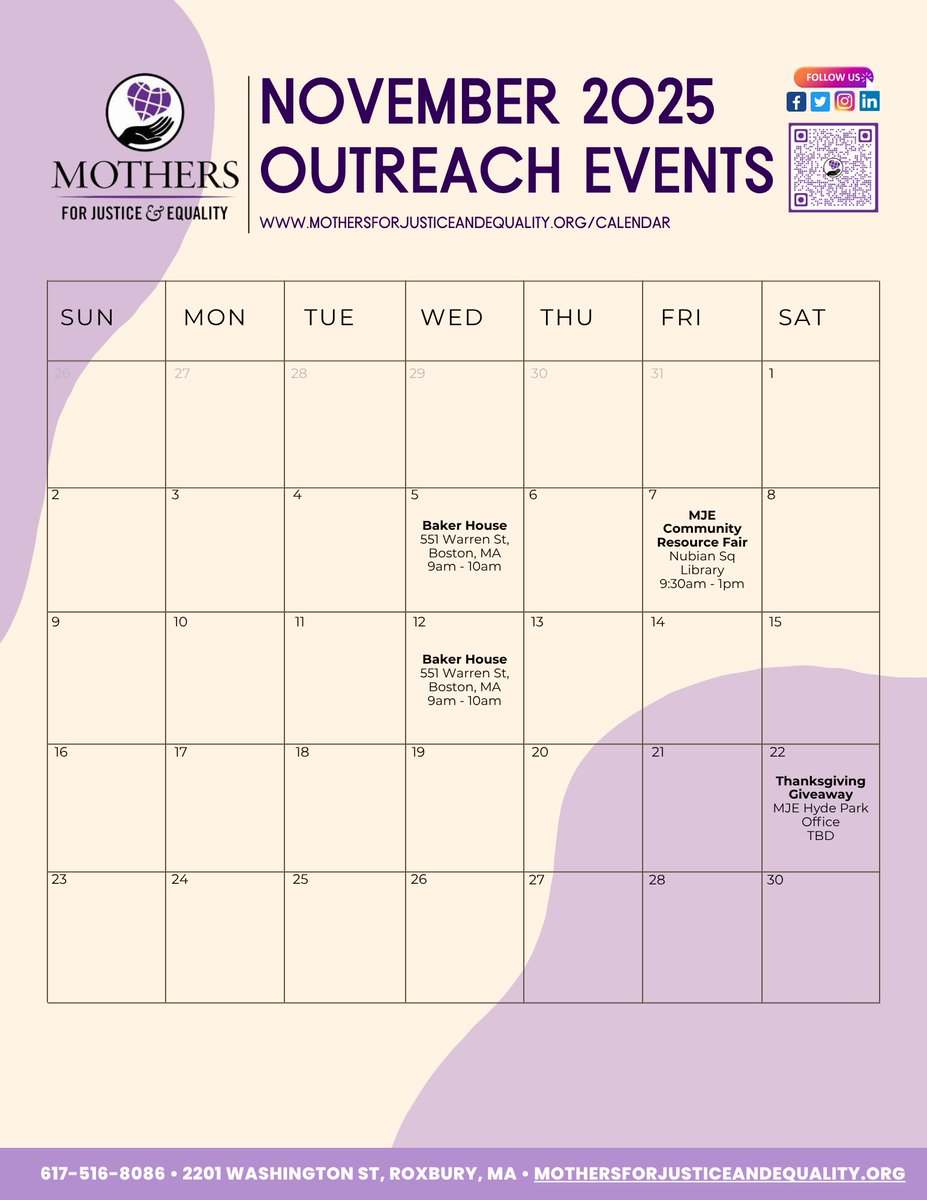 🍂 November Community Outreach with MJE 🍂

🏠 Baker House Community Awareness Meeting

🤝 MJE Community Resource Fair

🦃 MJE Annual Thanksgiving Drive

#MJECommunity #MJEEmpowerment