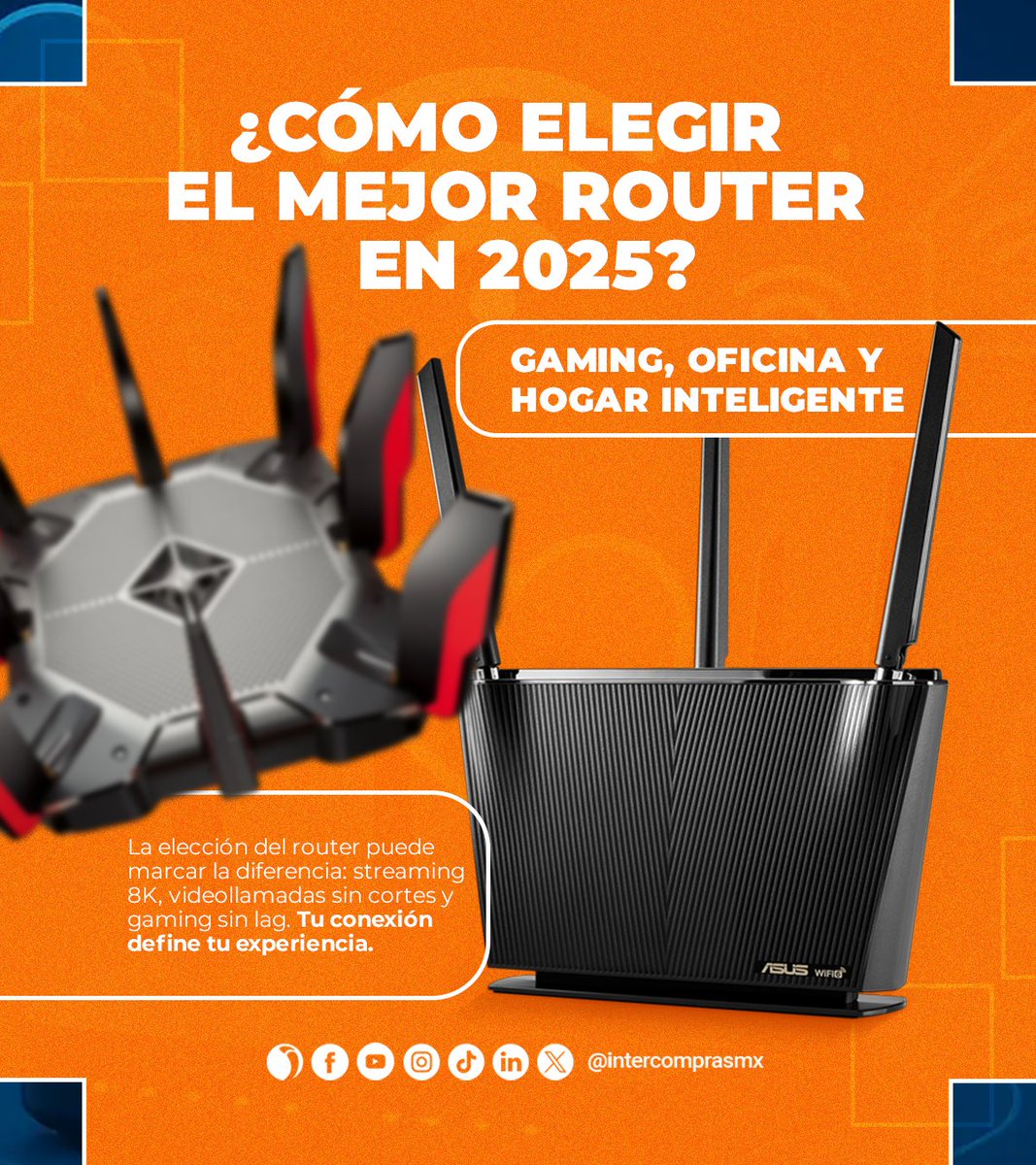 intercomprasmx's tweet image. 🎮 ¿Tu ping sube justo cuando estás a punto de ganar? 😤
Con Wi-Fi 7 eso ya no pasa: latencia mínima, conexión estable y sin cortes 🔥
Descubre si vale el cambio 👉 goo.su/mp8iV4
#WiFi #Router #gaming #oficina #SmartHome