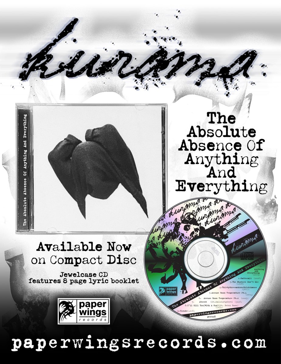 PWR028: <a href="/Kurama_TX/">Kurama</a> - “The Absolute Absence Of Anything And Everything” available now on CD!

These are in hand and shipping immediately. 

CD: paperwingsrecords.com/product/kurama…