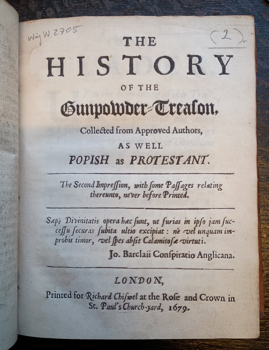 MarshsLibrary's tweet image. Remember remember! Some very blurry printing on this highly sectarian pamphlet about &apos;the 5th of November&apos; printed in 1679