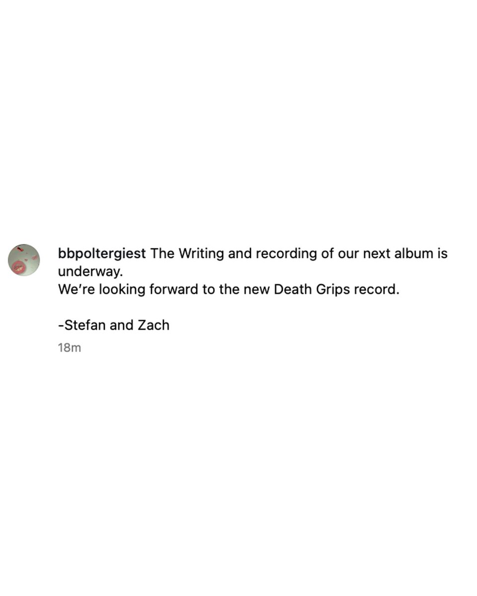 PigsAndPlans's tweet image. After confirming they're still active earlier this year, Death Grips just shared that their next album is currently in the works.